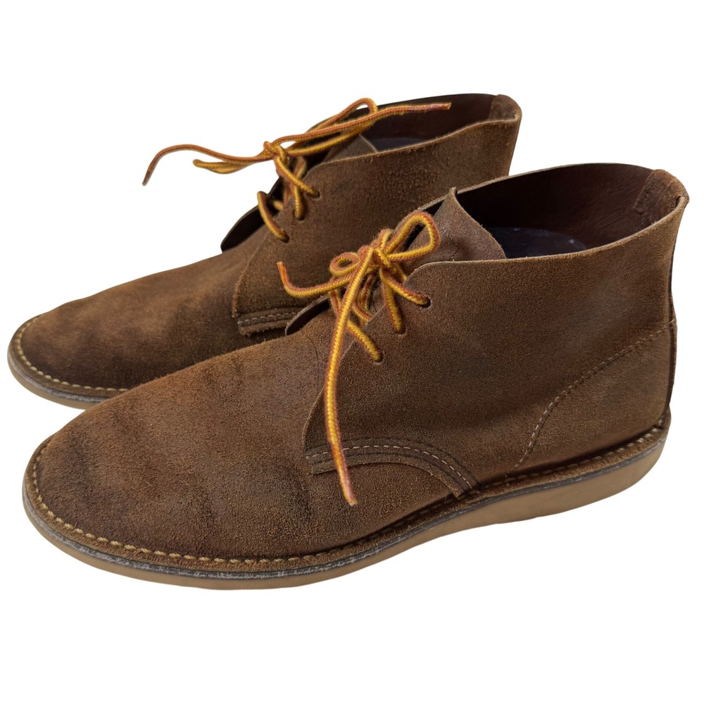 Red Wing Heritage 3321 Weekender Chukka Tan Brown Suede Made In USA Men's Sz 9.5